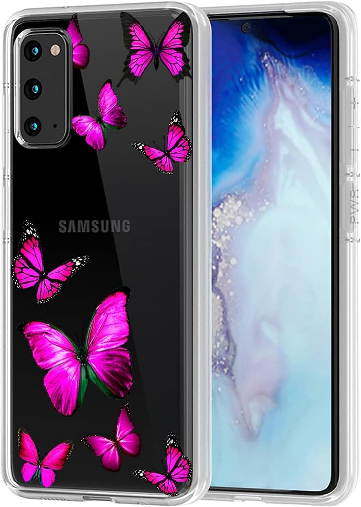 Tothedu Funda de teléfono para Galaxy S20 5G de 6.2 pulgadas (no compatible con S20 FE), Samsung S20 para niñas, transparente, delgada, a prueba de