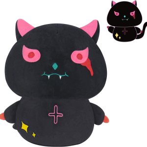 Peluche de gato negro de 14 pulgadas, juguetes de peluche kawaii, lindos regalos de gato para niñas y niños, peluche de almohada de ajolote súper Peluche de gato negro de 14 pulgadas, juguetes de peluche kawaii, lindos regalos de gato para niñas y niños, peluche de almohada de ajolote súper