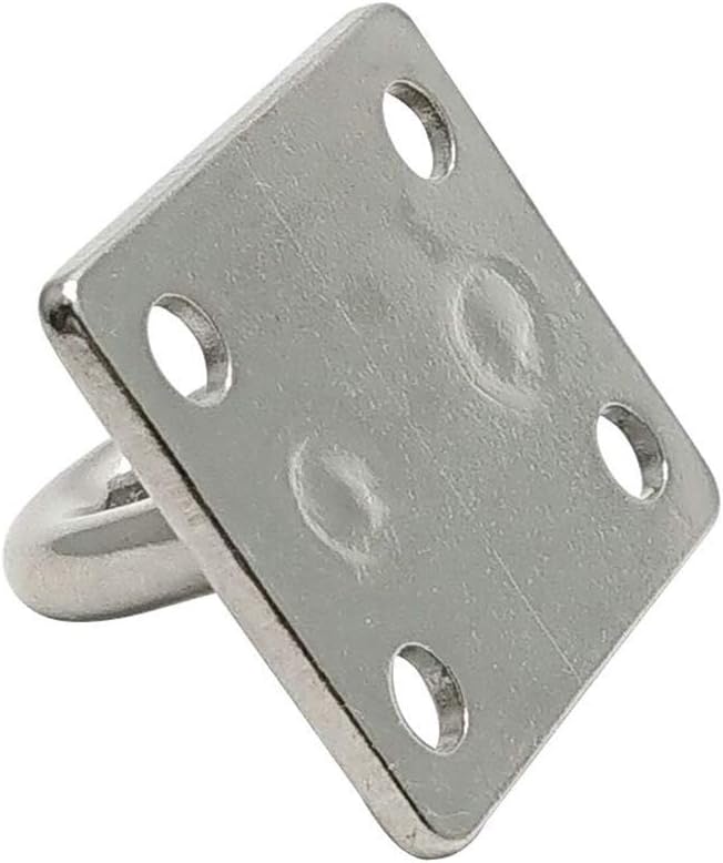 8 ganchos de techo de acero inoxidable 304 de 2 x 1.6 pulgadas con tornillos, placa de ojos
