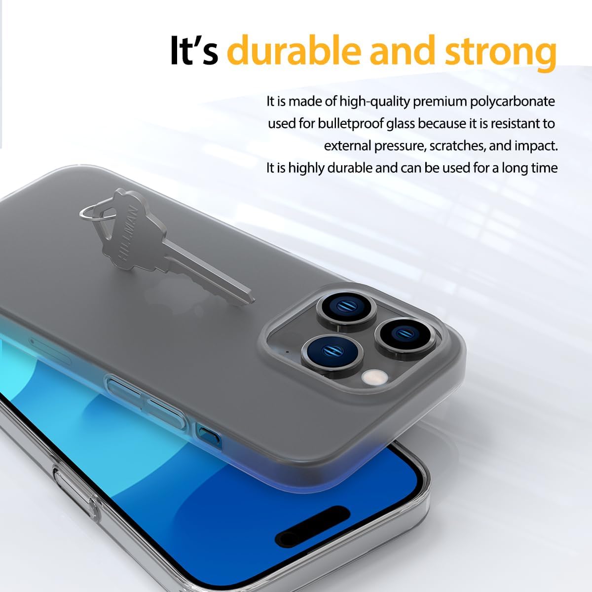 araree Nukin – Funda diseñada para iPhone 15 Pro, cubierta delgada de policarbonato duro antiarañazos, antiamarillamiento, a prueba de golpes,