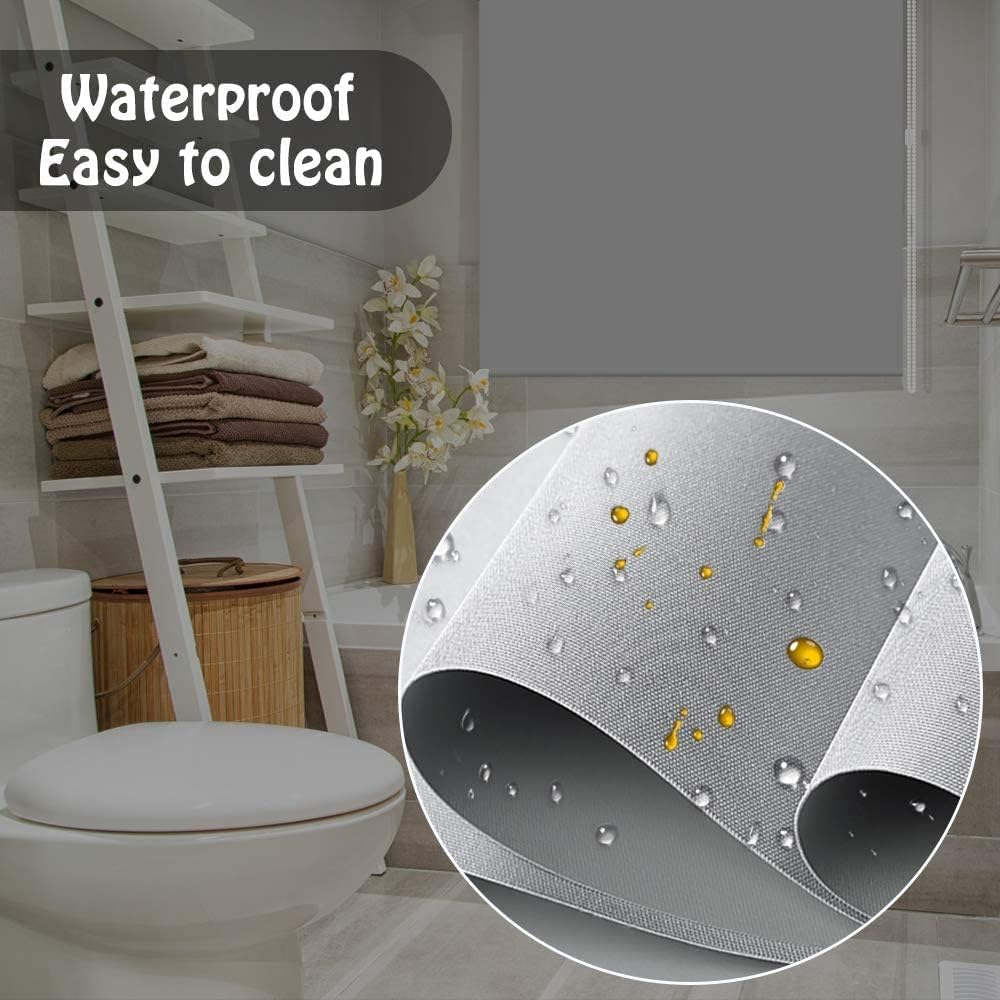 LUCKUP Persianas enrollables opacas con cubierta de cenefa, impermeable, protección UV, de privacidad, tela con aislamiento térmico para dormitorio,