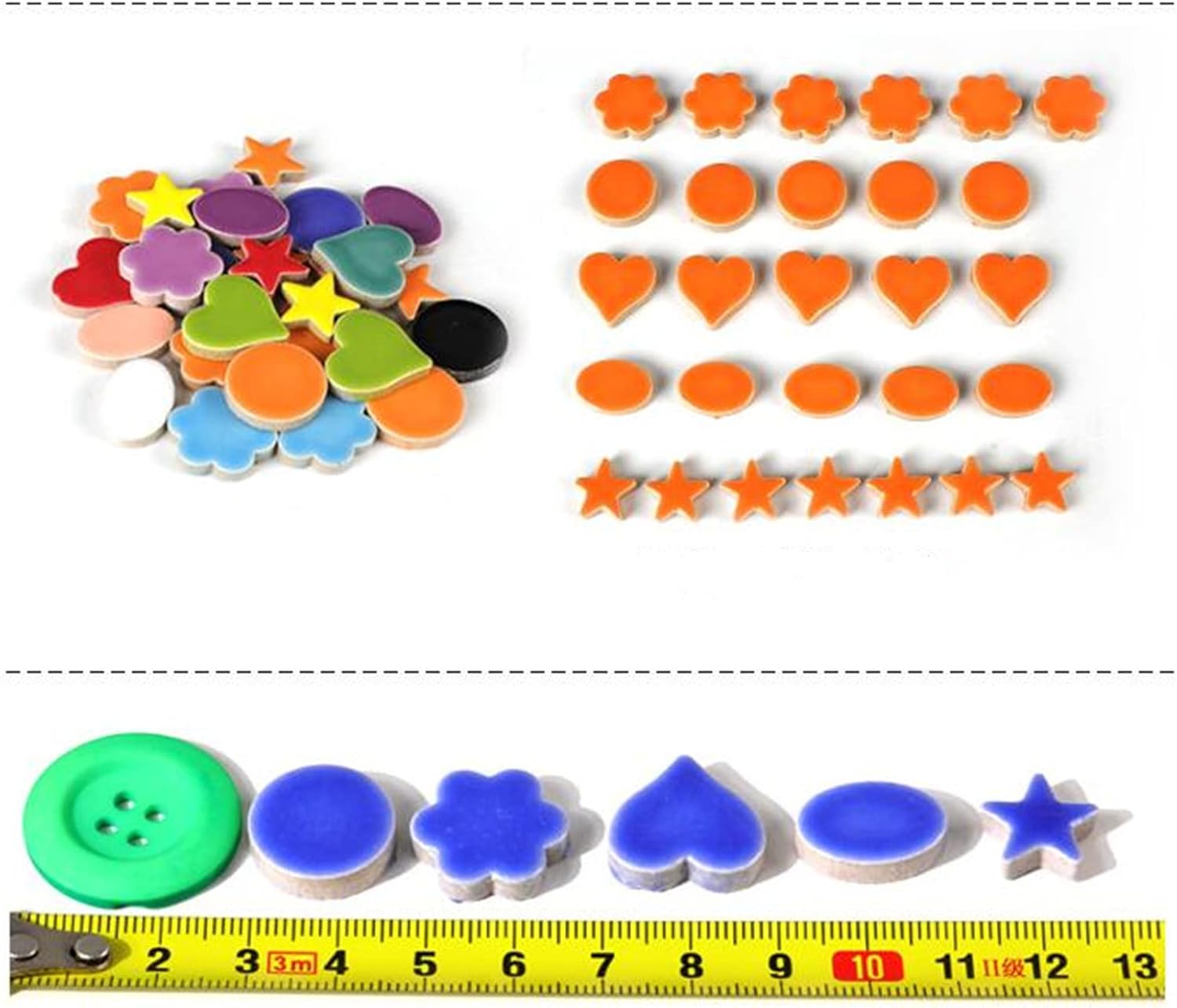 500g1.1lb Random Color Irregular Ceramics Mosaic Tiles,DIY Making Creative Ceramic Mosaic Tiles for DIY Craft Plates Flowerpots Vases Cups Mosaic