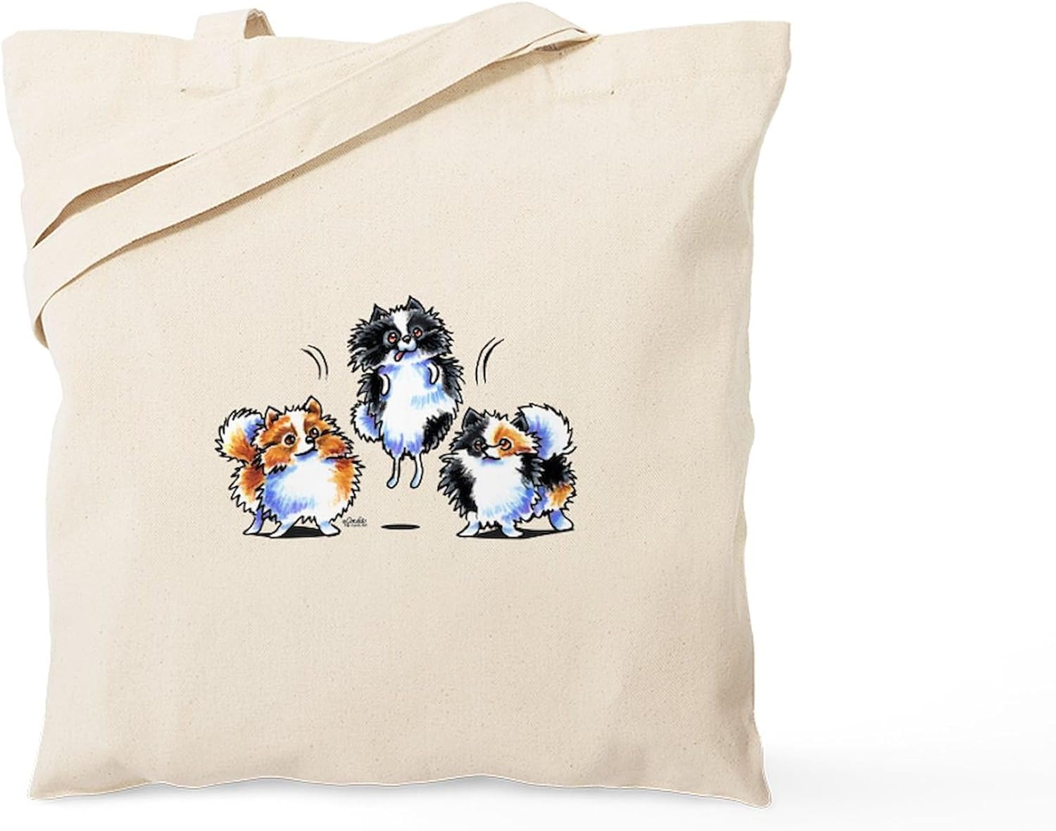 CafePress Parti Pomeranians Tote Bag Natural Canvas Tote Bag, Cloth Shopping Bag