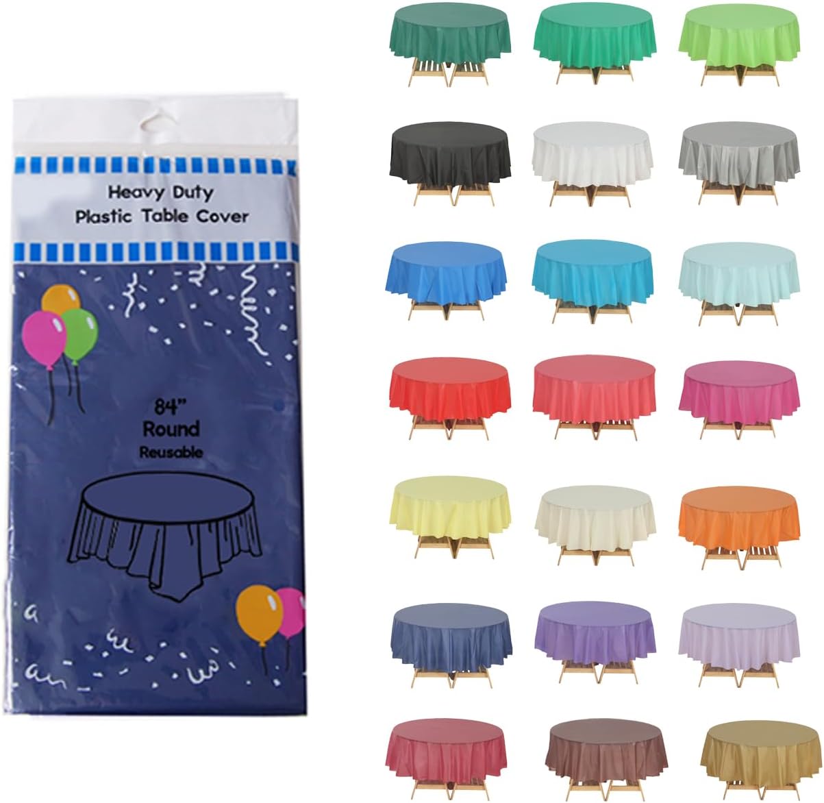 Evershine – Mantel de plástico resistente (reutilizable, 12 unidades)