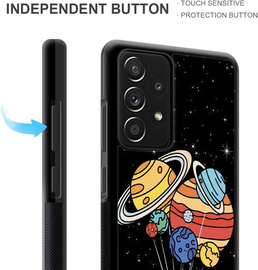 Funda compatible con Samsung Galaxy A53 5G, sistema solar de globo alienígena, diseño de patrón increíble, a prueba de golpes, antiarañazos, carcasa