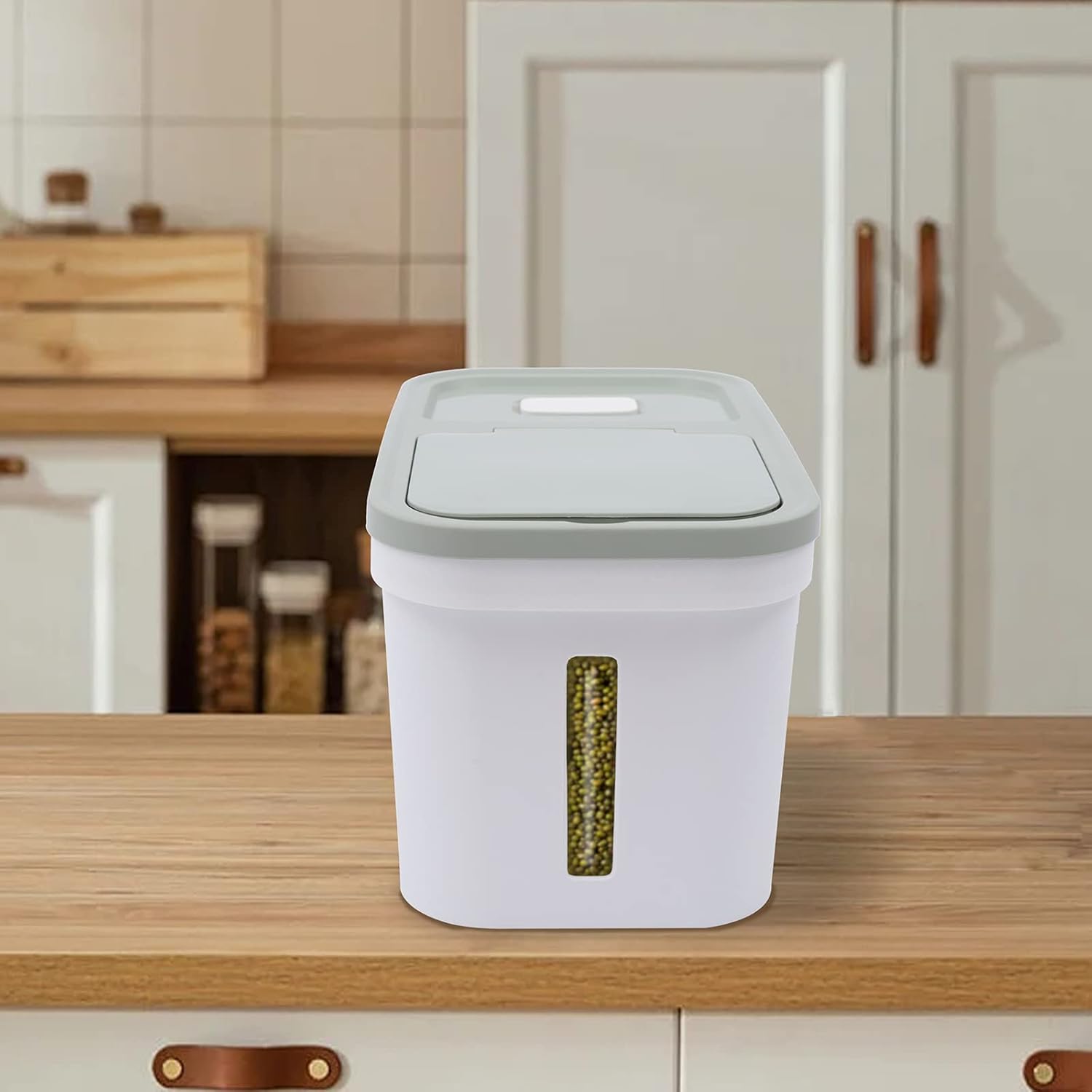 YETINGSHOP Contenedor de almacenamiento grande de 22.0 lbs para alimentos, contenedor de harina, dispensador de arroz, recipiente hermético,