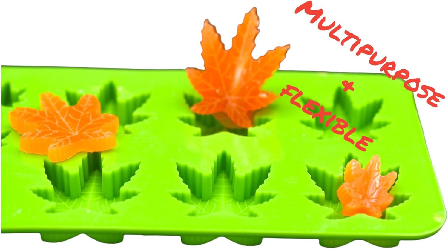 Molde de silicona para hojas, gomitas, para magdalenas, galletas, chocolate, fondant, vegetación, caramelo, polímero, arcilla, cáñamo, 3 moldes
