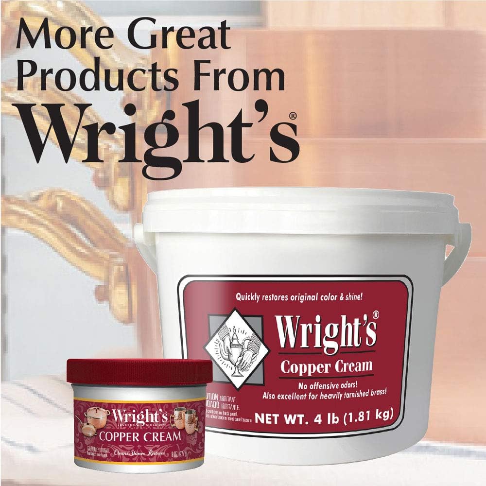 Wright’s Limpiador y esmalte de plata, 7 onzas (paquete de 2) sin amoníaco, uso en plata, joyas, plata antigua