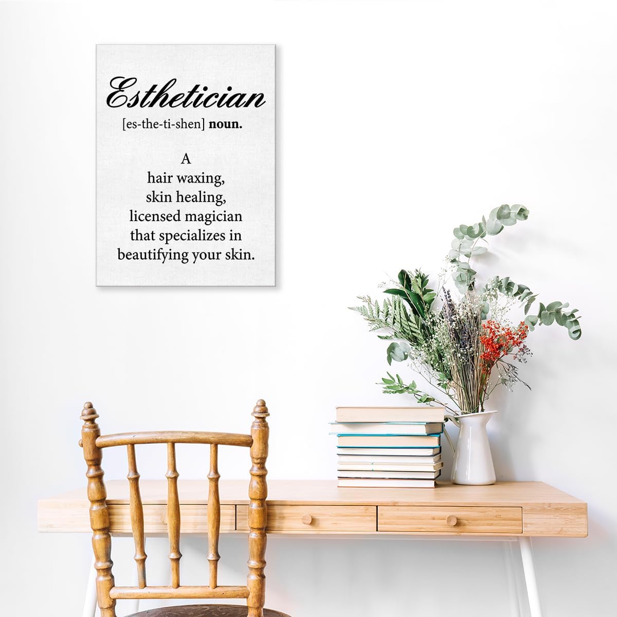 Esteticista – Póster de definición de esteticista para pared, pintura enmarcada para el hogar, sala de belleza, sala de belleza, decoración de