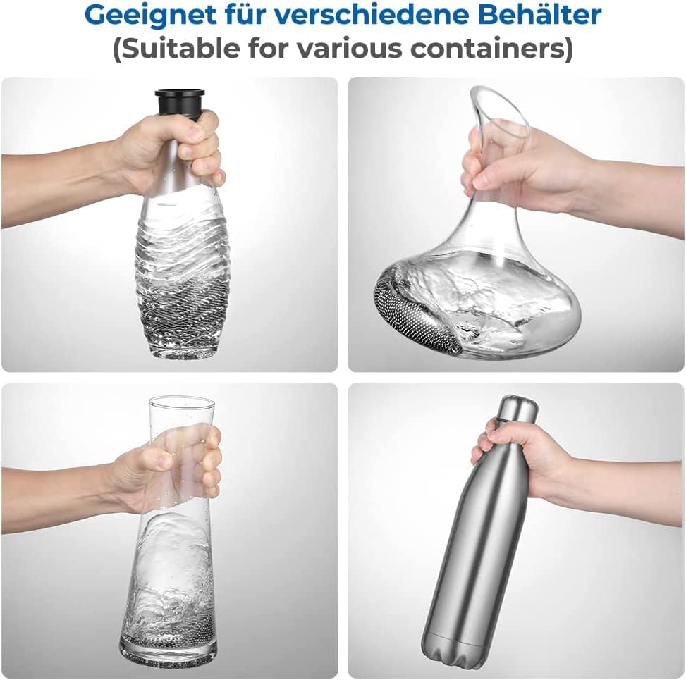 ecooe 1200 Beads Decanter Cleaning Beads with Silicone Bag for Narrow Neck Bottle Stainless Steel Cleaning Beads Balls for Vase, Carafes, Wine