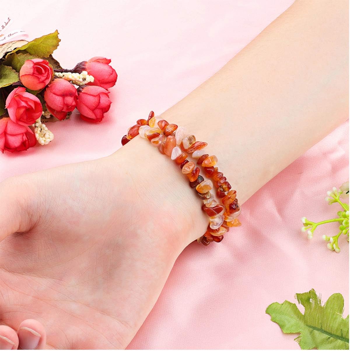 NICERIO Compatible con bandas de reloj Xiaomi Mi 34 bandas de reloj de ágata correa de reloj con caja de reemplazo de reloj pulsera para mujeres