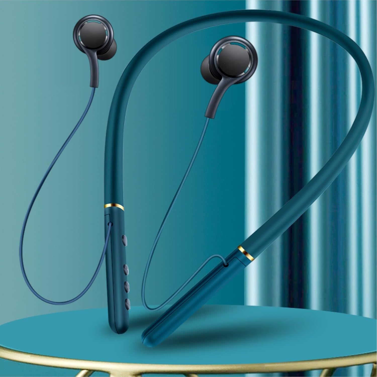 Auriculares Bluetooth deportivos 2023 V5.2 Auriculares inalámbricos Bluetooth con banda para el cuello, 48 horas de tiempo de reproducción continua,