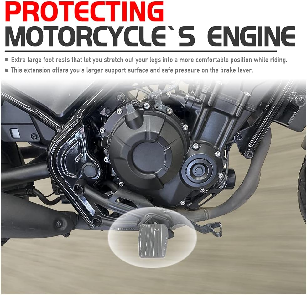 Estriberas anchas para motocicleta, reposapiés de aluminio, extensión para H-onda REBEL CMX500 CMX300 CMX 500 300 2017-2024 2018 2019 2020 2021 2022