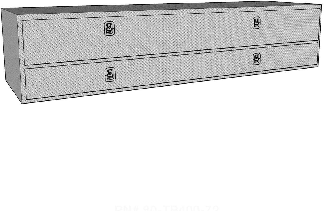 Caja de herramientas de aluminio pulido Brute 80-TB40072 Pro Series, con puertas, 72 pulgadas, de gran capacidad, para camiones de estacas