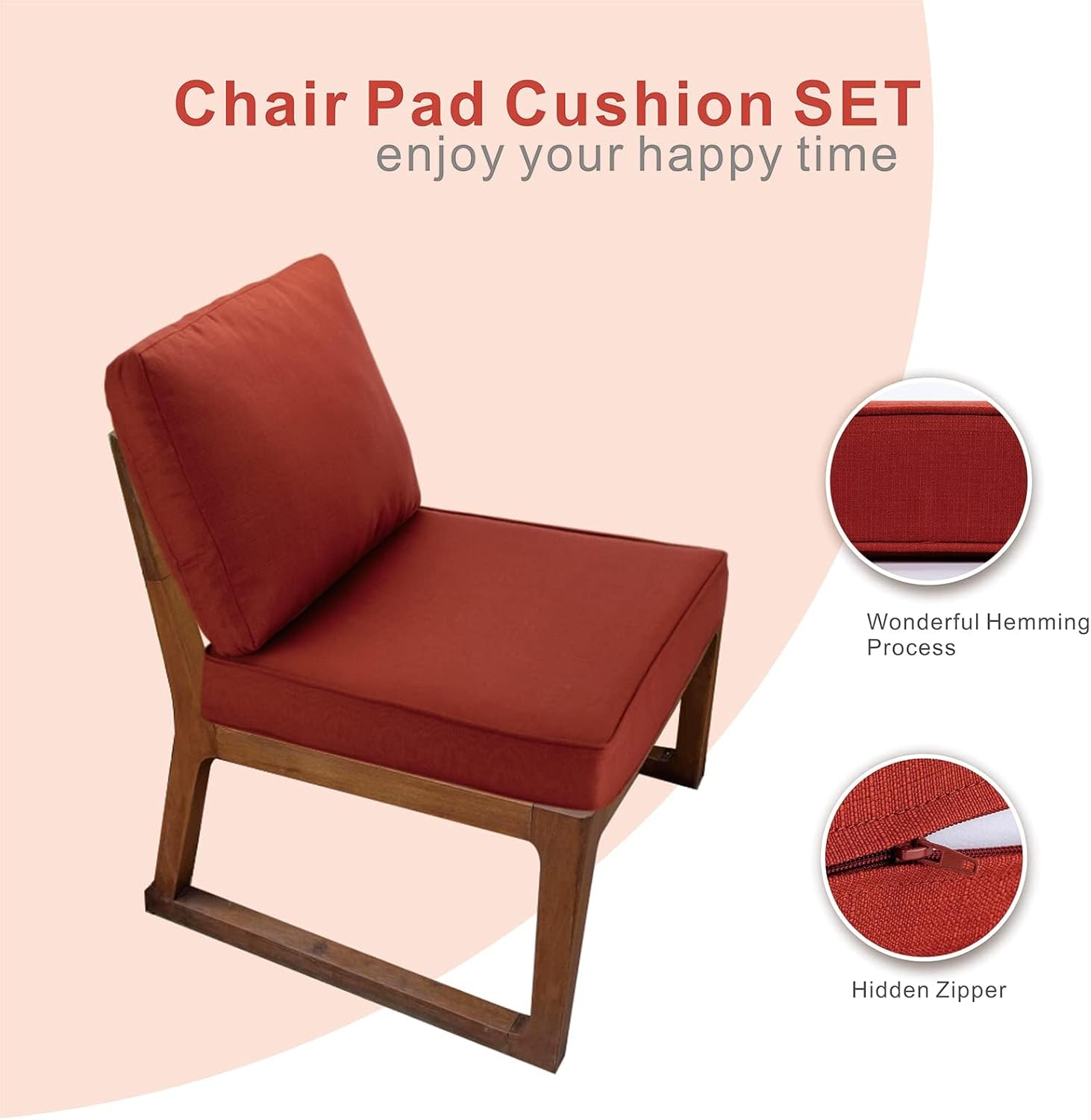 Cojín para silla de exterior, juego de cojines de asiento profundo para exteriores de 19 x 19 pulgadas, cojines de asiento para muebles de exterior