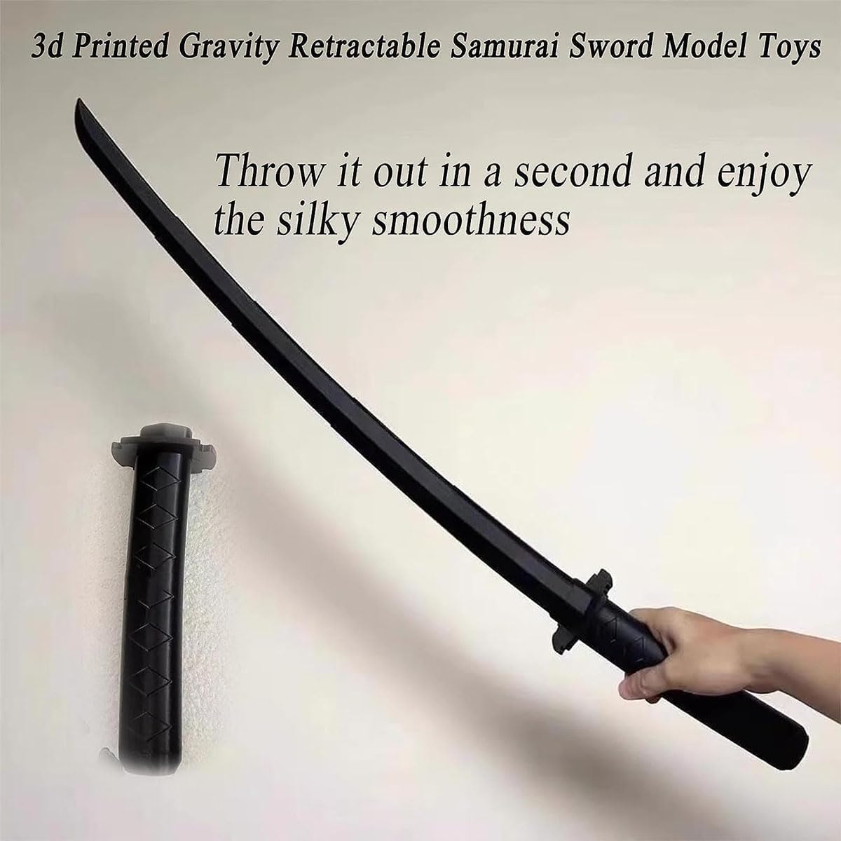 Espada Samurai retráctil de gravedad de impresión 3D,Espada retráctil de impresión 3D,Espada samurai retráctil 3D,Cuchillo Fidget de impresión 3D de