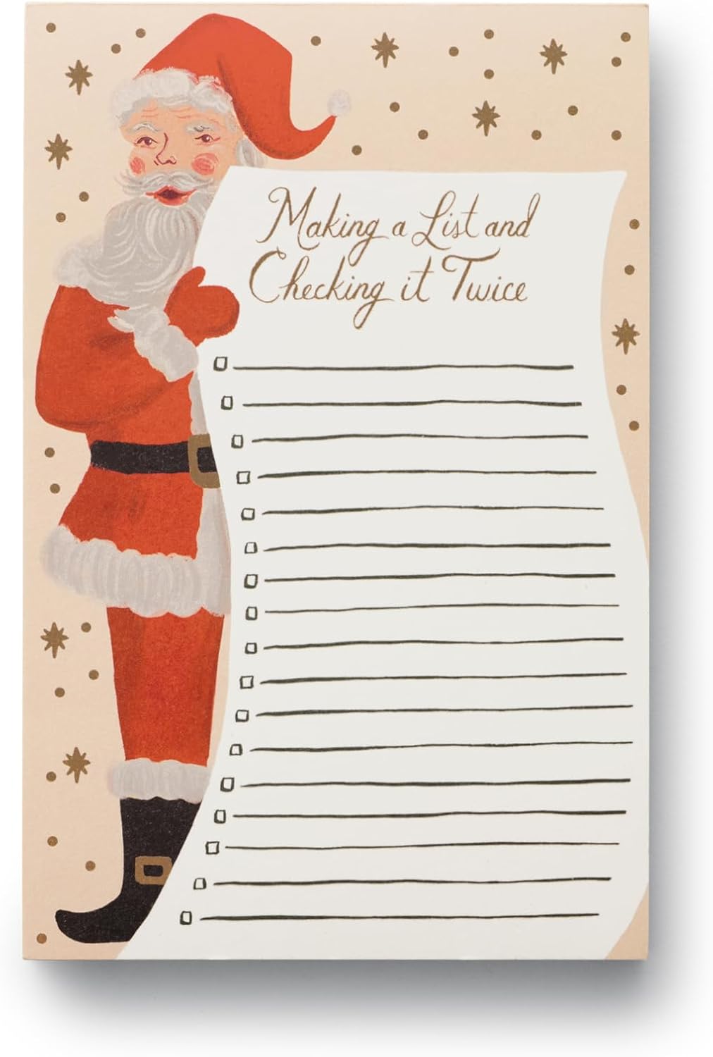 RIFLE PAPER CO. Paquete de bloc de notas y bolígrafo de gel  Bloc de notas de Navidad para listas de tareas, notas y entradas de diario, regalos de