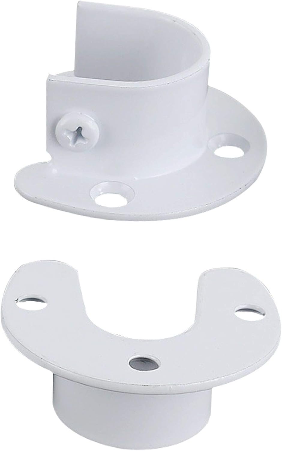 Soporte para barra de ducha en forma de U, 4 piezas, soporte de barra de cortina de acero inoxidable, soporte de barra de armario de 1 pulgada y