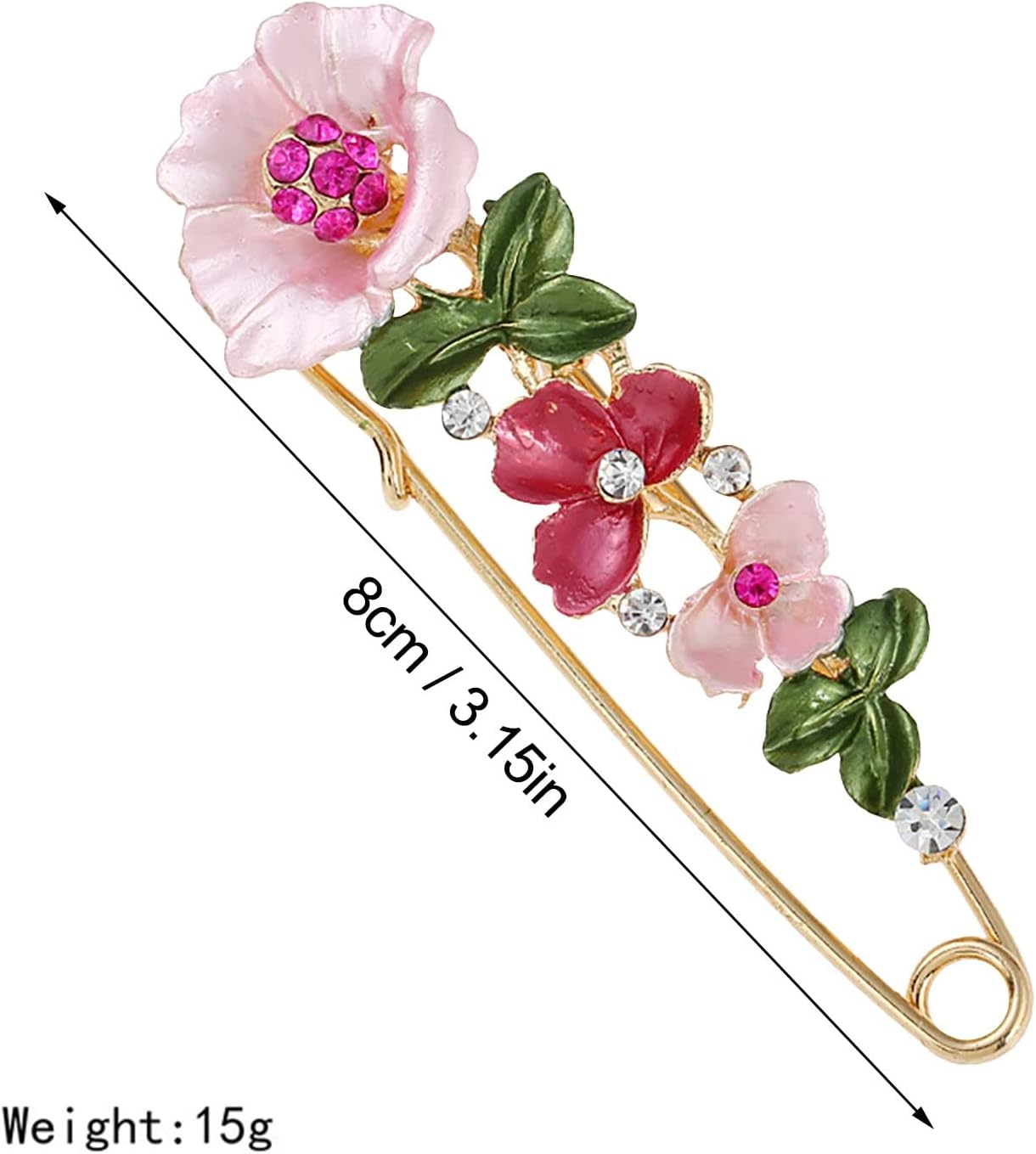 Broche de cierre de pasador, diseño simple y delicado, adecuado para todas las ocasiones, broches de ramo para novia