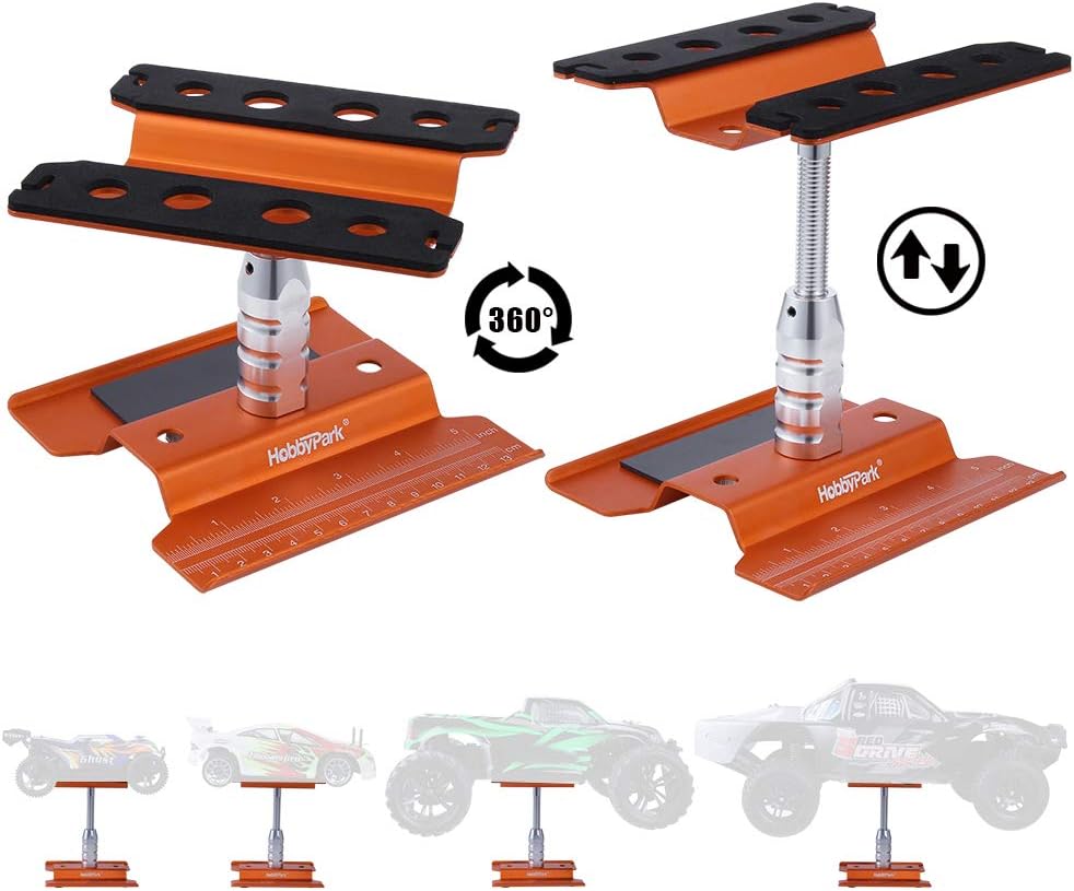 HobbyPark Soporte de trabajo de coche RC con peso Estación de reparación de aluminio para 18 110 112 Escala Traxxas TRX4 Axial Arrma Redcat Losi RC