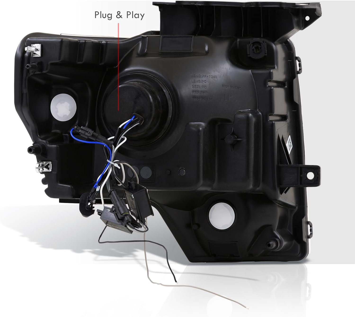 AJP Distributors Carcasa cromada LED DRL Tubo Bar Proyector de conducción Faros Parachoques Lámparas Conjunto Izquierdo+Derecho CompatibleReemplazo