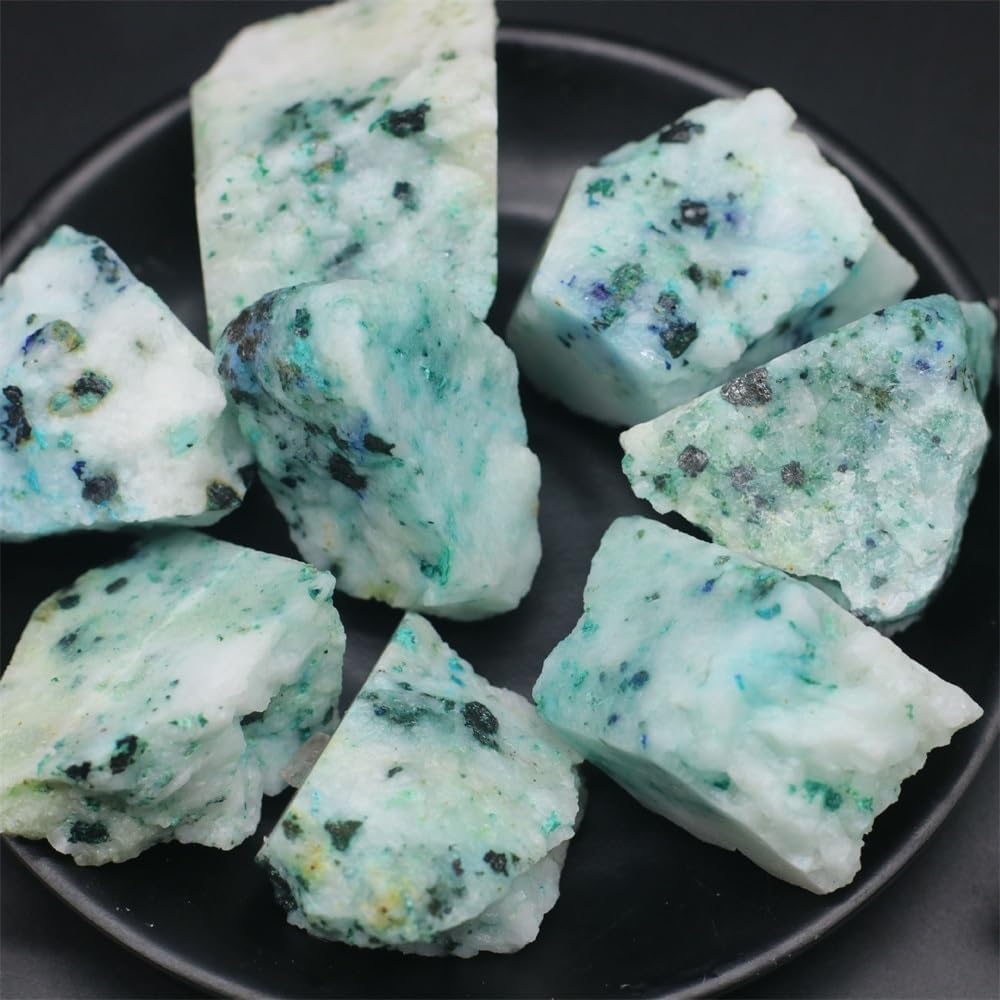 Natural Phoenix Stone Alum Malachite with Lapis Lazuli Making Jewellery Mineral Specimens Home Decoration Stone (Size  20-30g)