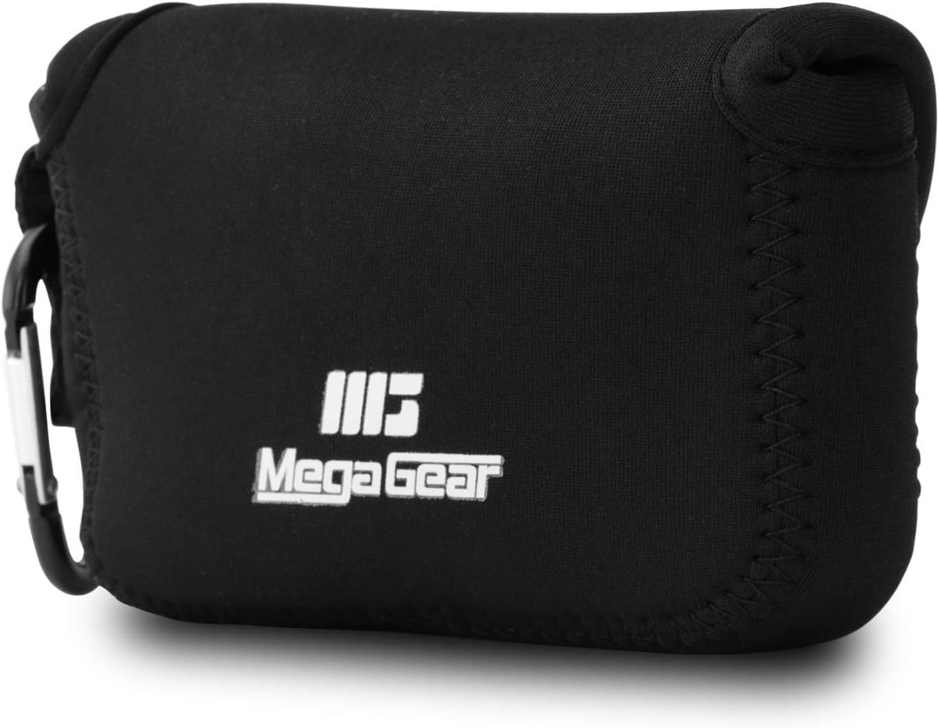 MegaGear Panasonic Lumix DC-ZS200, TZ200, Leica C-Lux – Funda de neopreno ultra ligera, con mosquetón, color negro