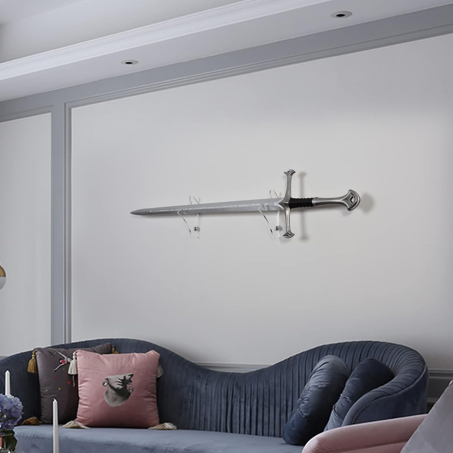 Soporte de sable de luz, soporte de pared para sable de luz horizontal, soporte de pared de espada katana samurai, soporte de pared de plexiglás