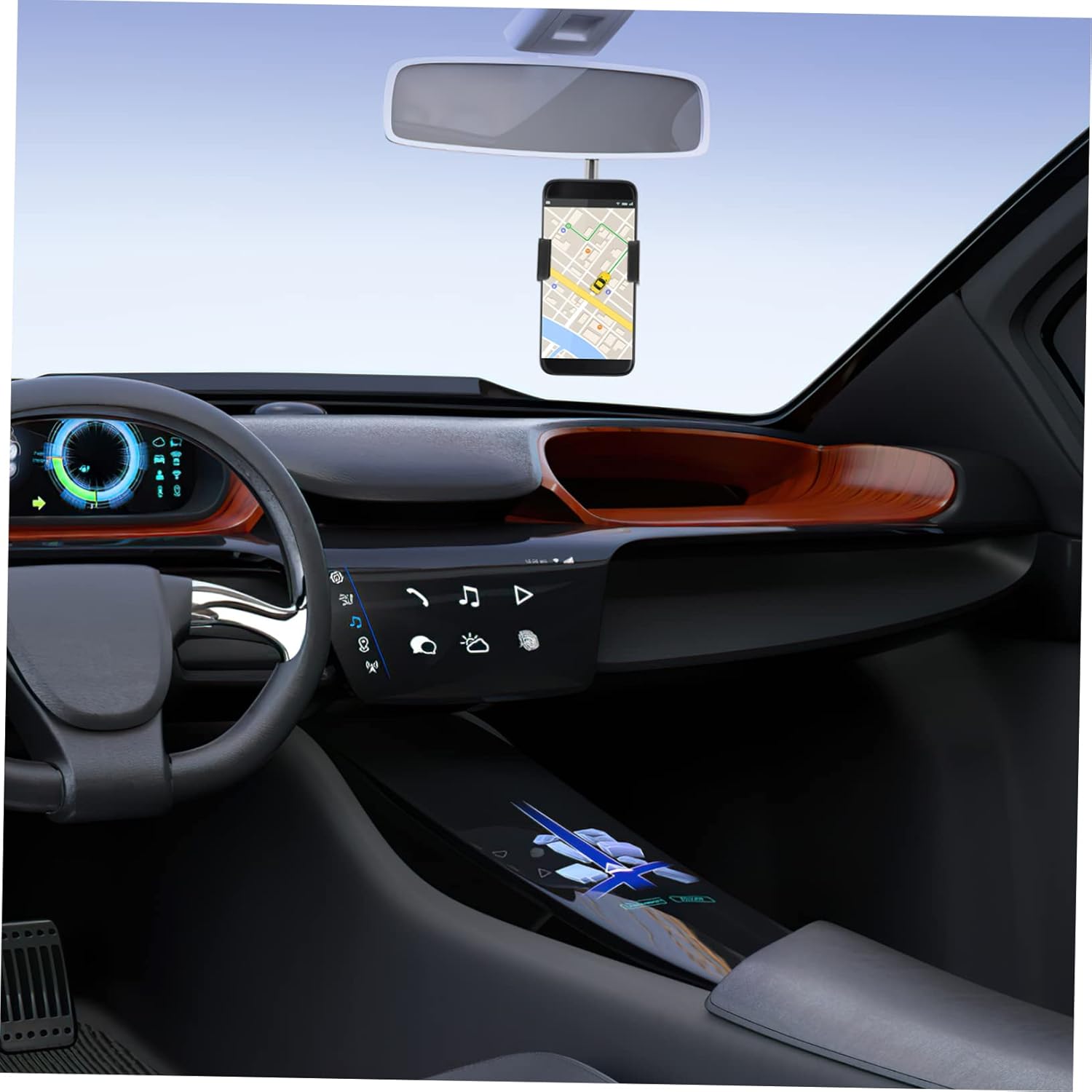 IMIKEYA 6 Pcs Car Phone Holder Rear View Mirror Mount Car Holder for Mobile Phones Cell Phone Mount for Car Phone Holder Car Rear View Mirror Phone