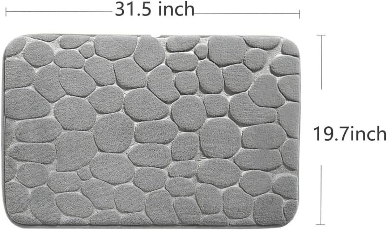 EKYOSHCZ Goodergear – Tapete de baño súper absorbente de 19.7 in x 31.5 in, de espuma viscoelástica, tapete de baño de baño con relieve de