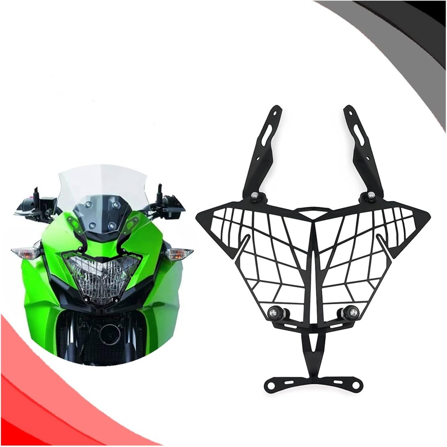 Motobike – Protector de rejilla para faros delanteros de motocicleta, protector de rejilla para Kawasaki Versys 300 Versys250 X300 250 X-300