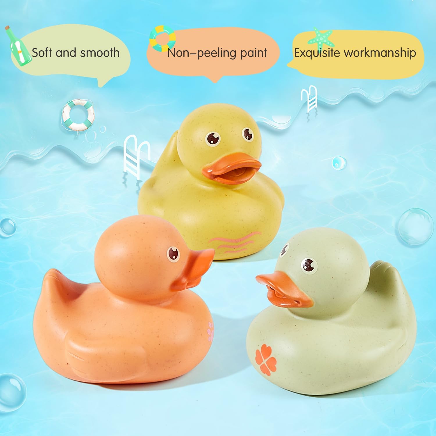 Juguetes de baño sin agujero sin moho, juguetes Montessori para bebés mayores de 6 meses, 9 bolas deportivas y juego de juguetes de pato de baño de