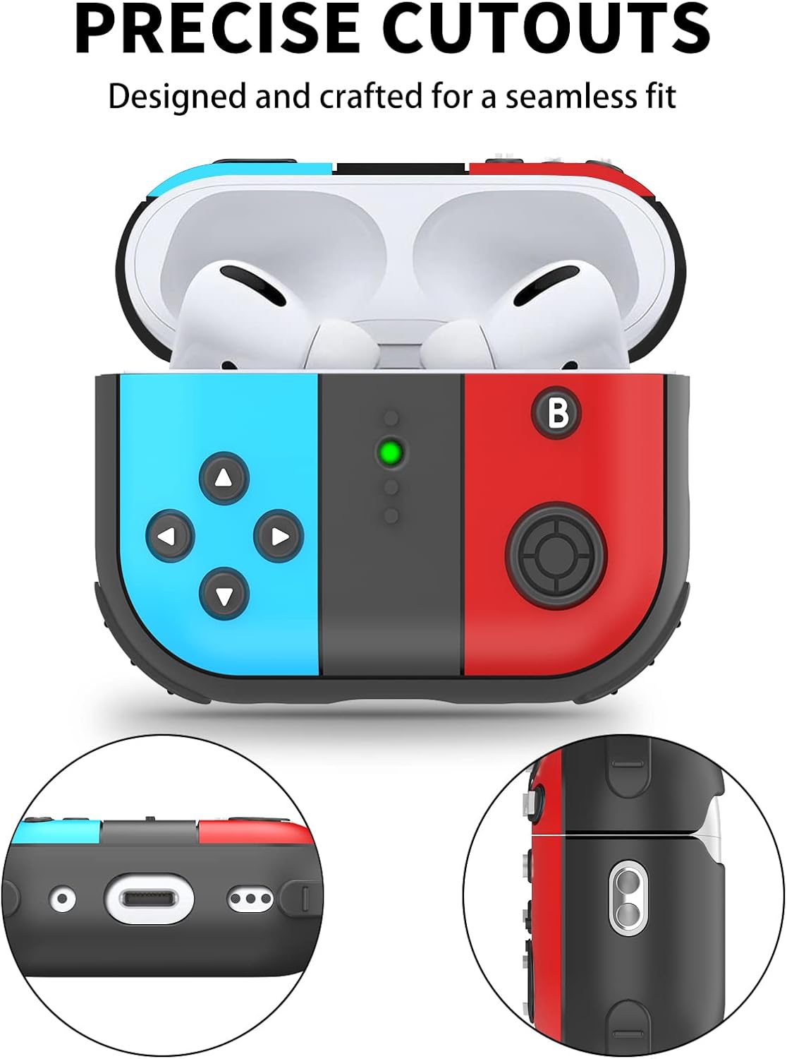 Funda para AirPods Pro de 2 generación, linda funda de dibujos animados 3D divertidos para niños, niñas, adolescentes, niños, diseño de consola de