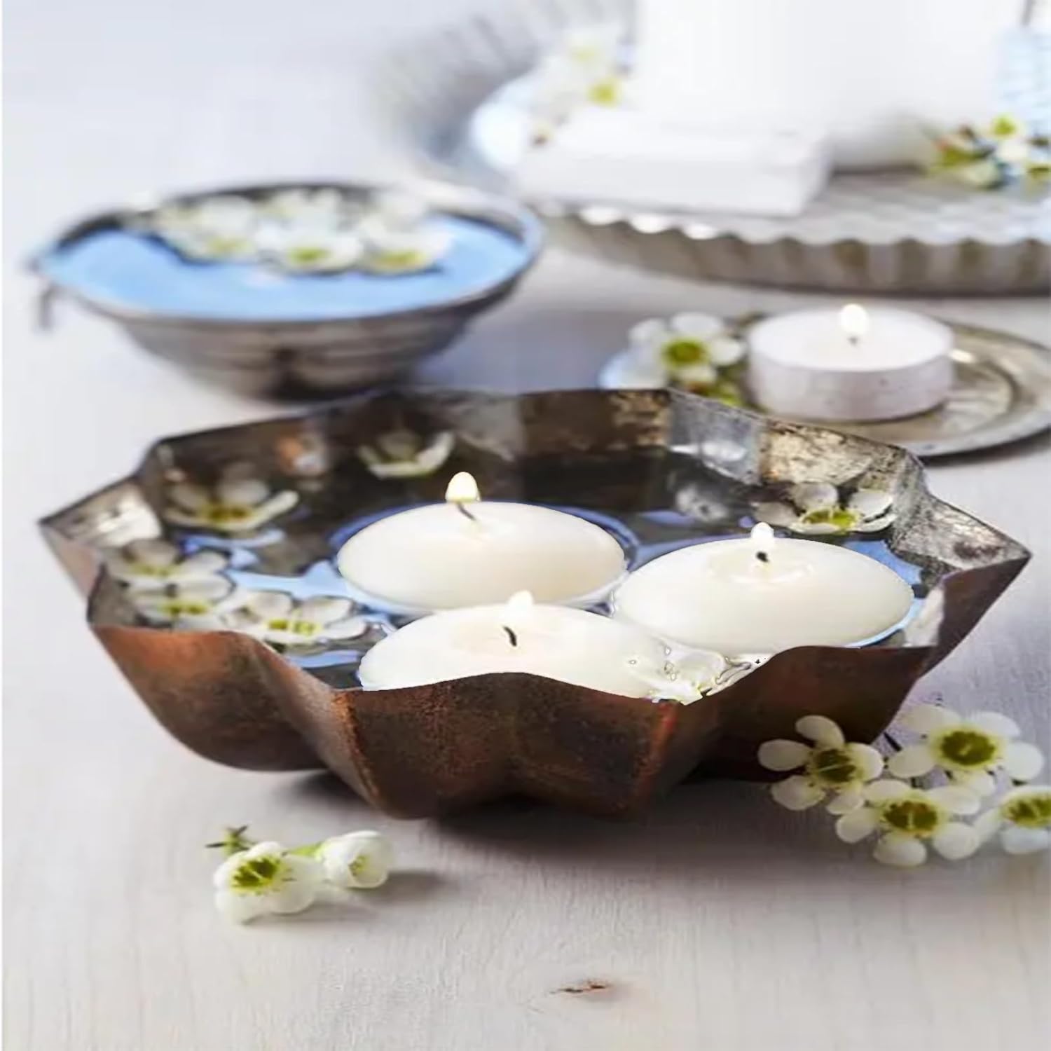 Paquete de 36 velas flotantes blancas de 3 pulgadas, sin perfume y no gotean, quemando cera durante 13-15 horas, velas flotantes utilizadas para