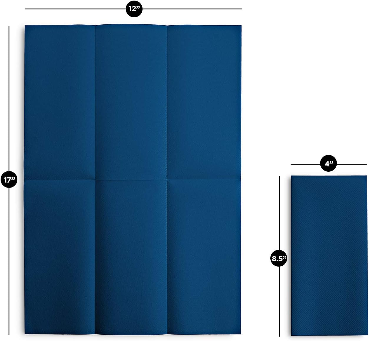100 servilletas de papel de color azul oscuro, suaves y absorbentes. Para cocina, fiesta, boda, baño o cualquier ocasión (paquete de 100)
