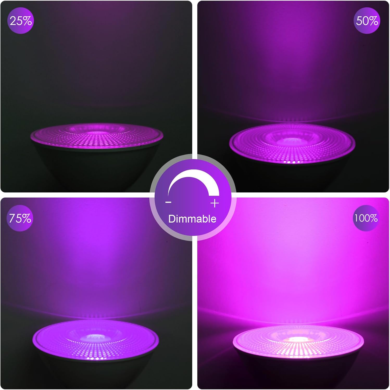 Energetic Purpule Par38 – Bombilla LED para exteriores, 16 W (equivalente a 90 vatios), regulable, base E26, para Navidad, Halloween, decoración de
