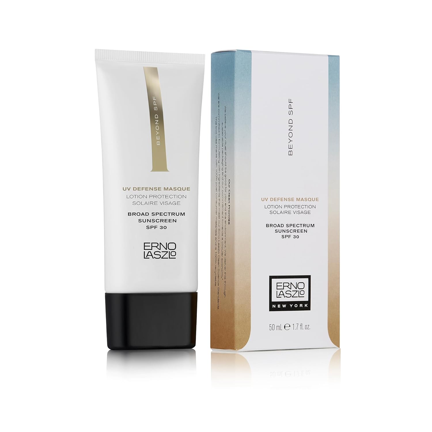 Erno Laszlo Beyond SPF UV Defense Masque SPF 30  Luz azul y protector solar facial UV  Disminuye los signos del envejecimiento  Rico en