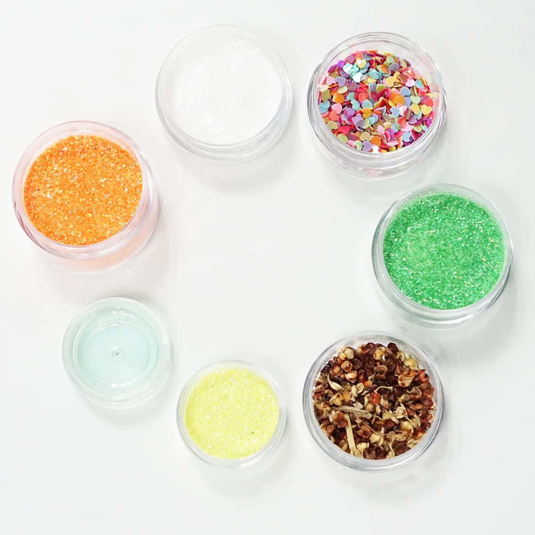 Contenedores de cosméticos con tapas, tarros de loción de plástico, tarros para muestras, con tapa rosa, 0.2oz, 25 unidades, Tarro de 3 gramos.,