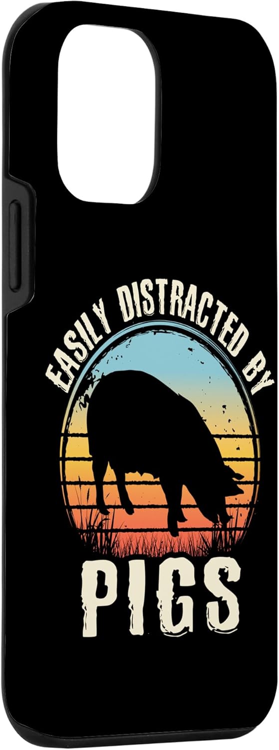 iPhone 12 mini Easily Distracted By Pigs Funny Pig Animal Lover Case