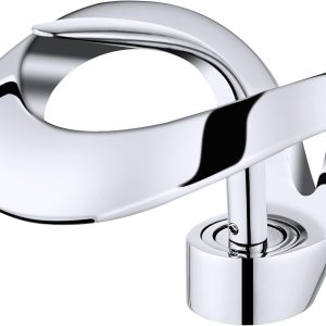 Moderno grifo de lavabo de baño de 1 agujero, color negro, grifo de lavabo (cromado) Moderno grifo de lavabo de baño de 1 agujero, color negro, grifo de lavabo (cromado)