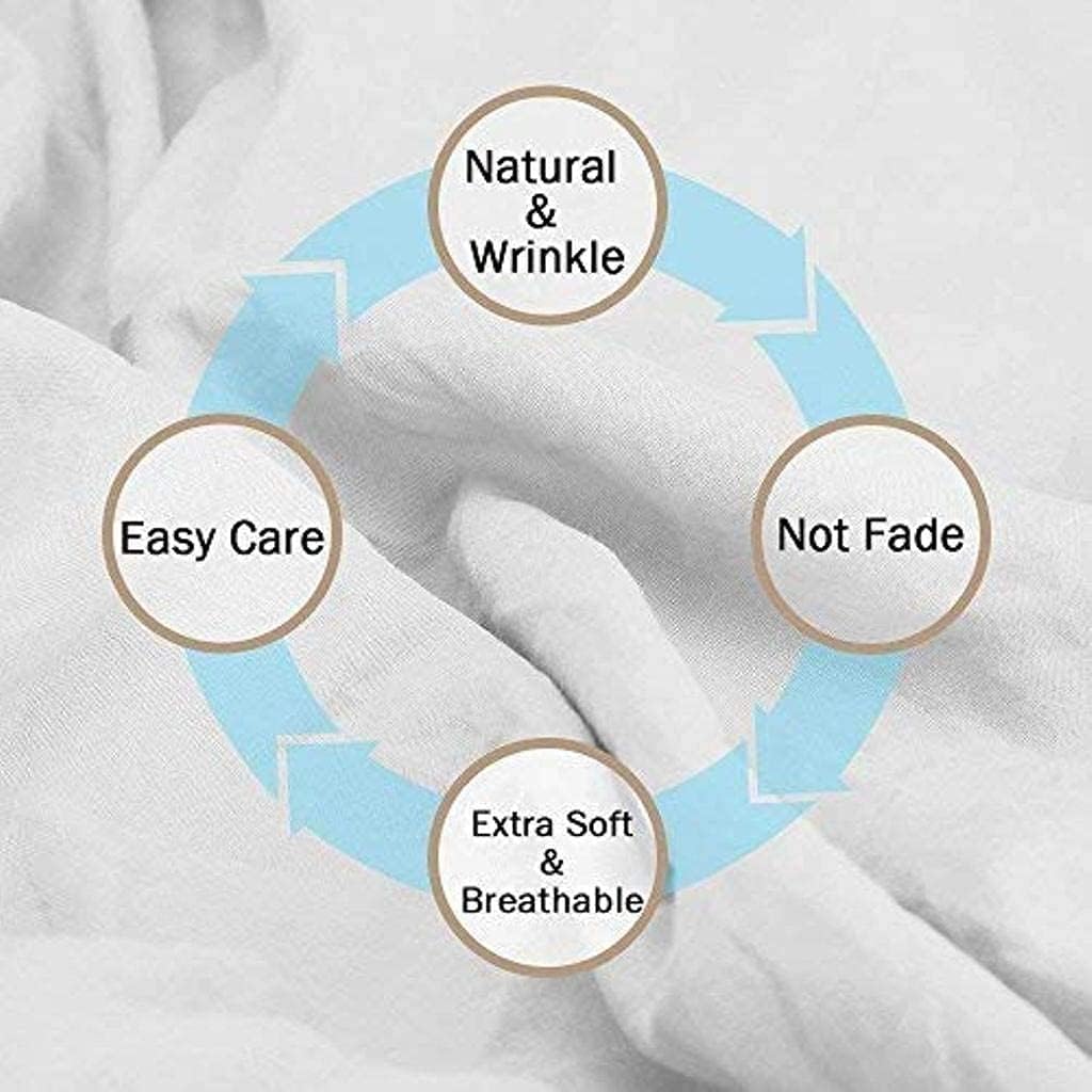 Lujo para todas las estaciones, calidad de hotel, estilo pintuck, 100% algodón orgánico, edredón plisado de 1 pieza con 4 pestañas en las esquinas,
