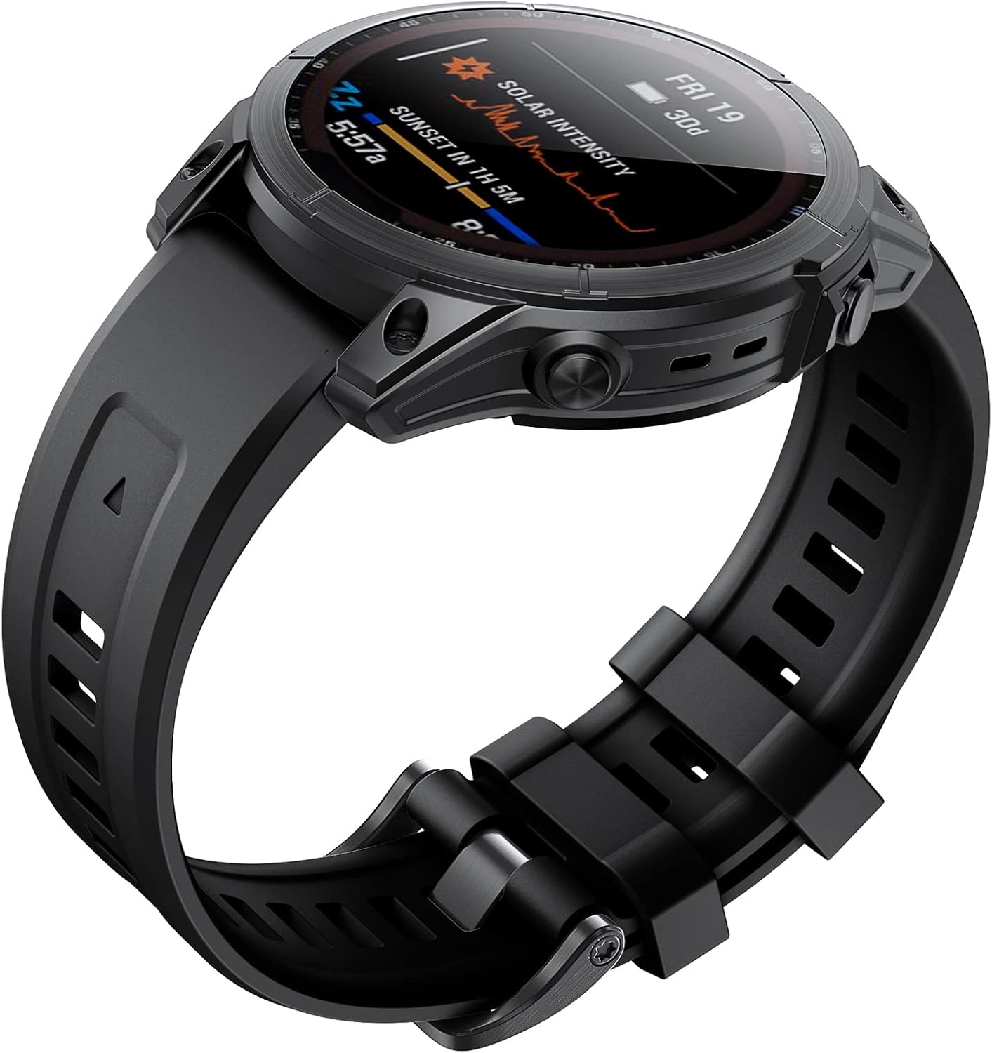 ANCOOL Compatible con Garmin Fenix 7X Band, 0.86 pulgadas de silicona suave de fácil ajuste para reloj inteligente Fenix 5XFenix 6XFenix 5X