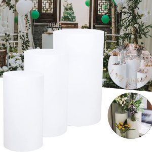 OCASAMI Soportes cilíndricos para fiesta, 3 piezas, soportes de pedestal cilíndrico para fiestas, soporte de pedestal para decoración, soporte de OCASAMI Soportes cilíndricos para fiesta, 3 piezas, soportes de pedestal cilíndrico para fiestas, soporte de pedestal para decoración, soporte de