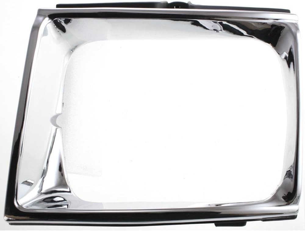 Evan Fischer Kit de puerta de parrilla y faro delantero compatible con Toyota Pickup 1989-1991, carcasa cromada central 4WD con inserto negro