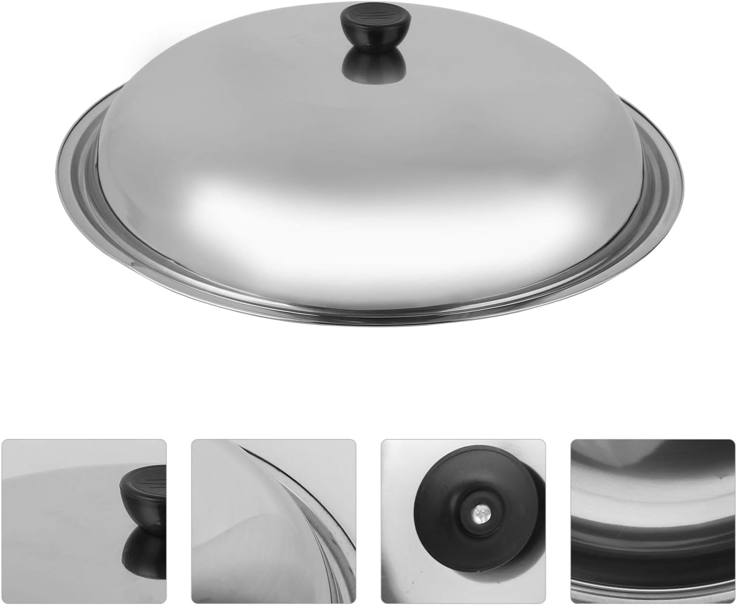 BESTonZON Tapa universal para olla, tapas de sartén Tapa de sartén, tapas de repuesto de 15.7 in, tapas universales para sartenes, tapa de olla