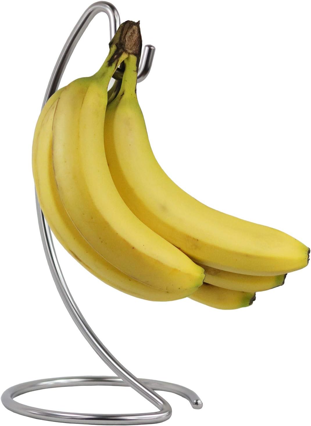 Blue Donuts Soporte de plátano moderno para banana, gancho para encimera de cocina, accesorios de cocina, soporte de plátano cromado