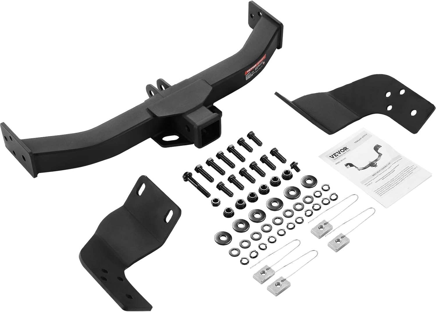 VEVOR Enganche de remolque clase 3, receptor de 2 pulgadas, marco de tubo de acero Q455B, compatible con Honda CR-V 2017-2023, 6000 libras, enganche