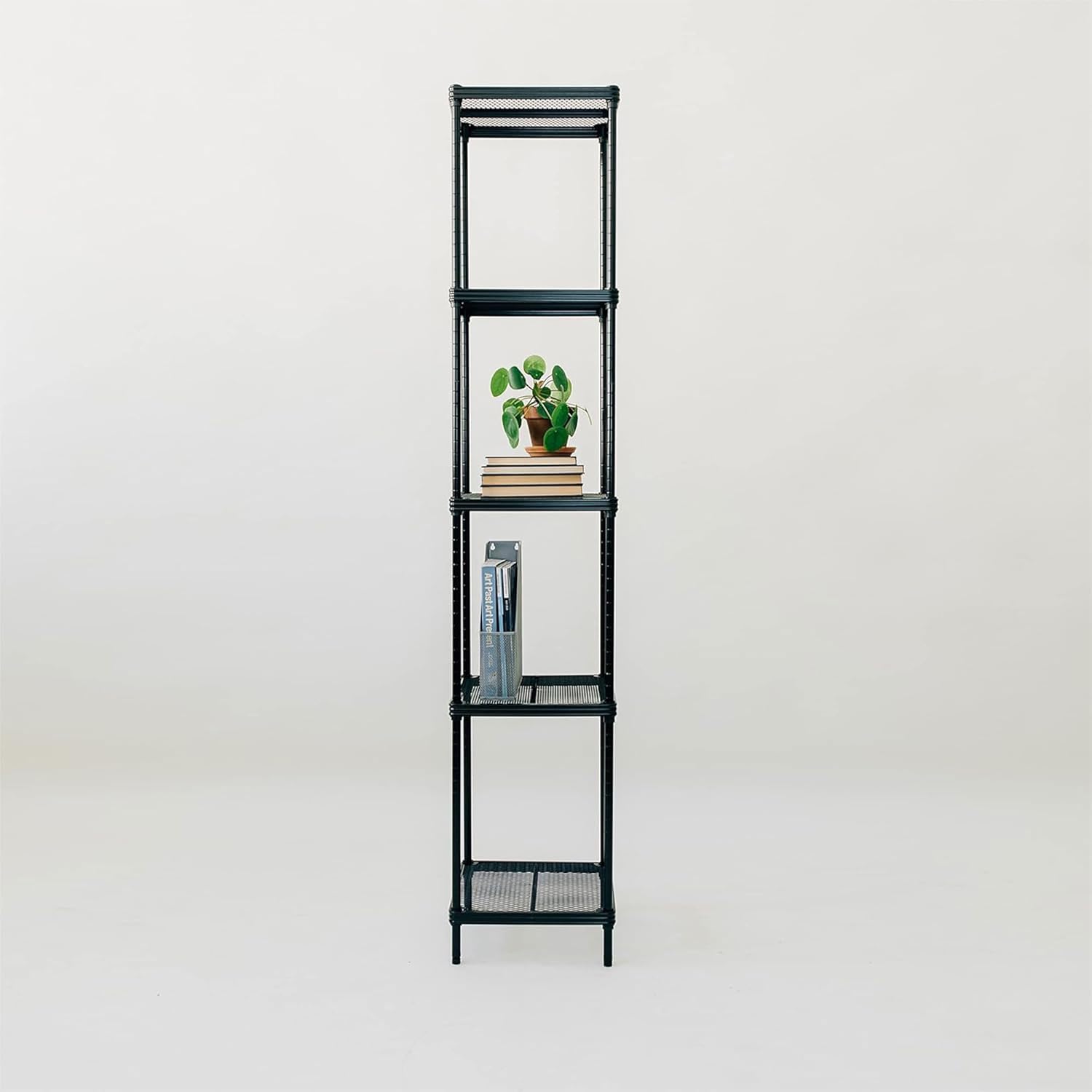 Design Ideas MeshWorks – Estantería de almacenamiento de metal de 5 niveles de tamaño completo para cocina, oficina u organización de garaje, 13.8 x
