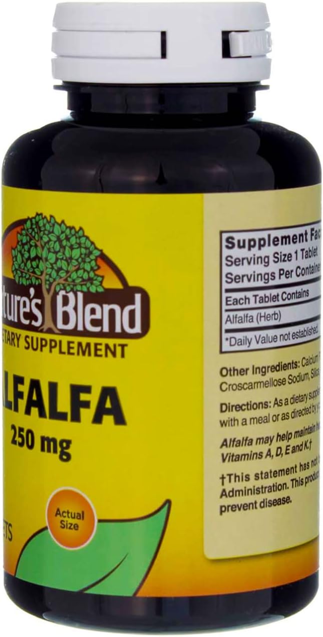 Nature’s Blend Alfalfa 250 mg 250 Tabs