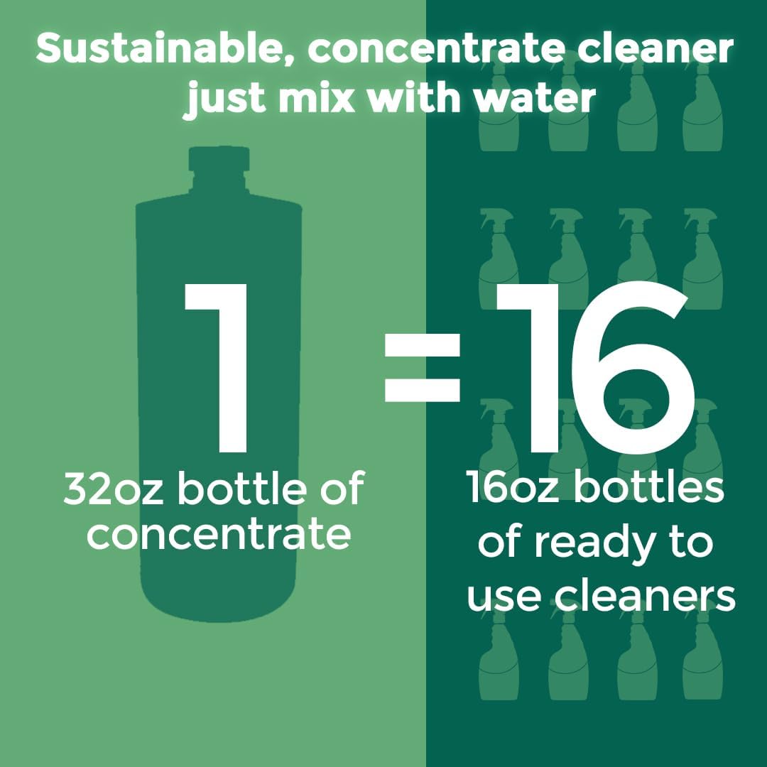 PathoPure – Limpiadordesengrasante natural, concentrado y multiusos, concentrado de 32 onzas para botellas de 16 a 16 onzas, fabricado en Estados
